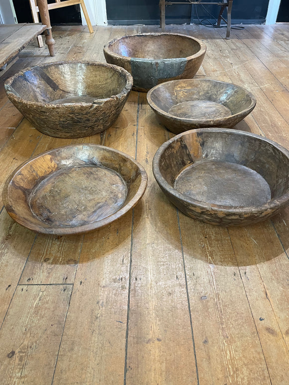 Old wooden bowls