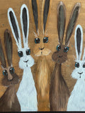 Happy 5 original in gold leaf by Helen Gee