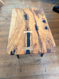 Table made of smoky epoxy and wood by David Kenworthy